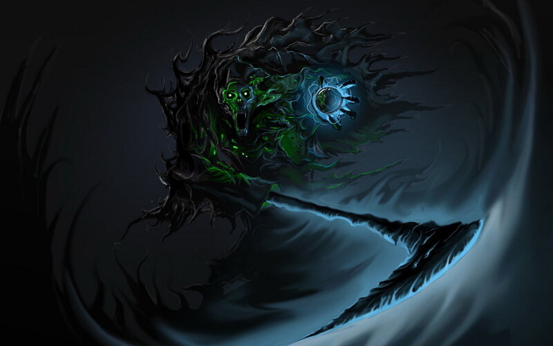 Green Glowing Skull Creature