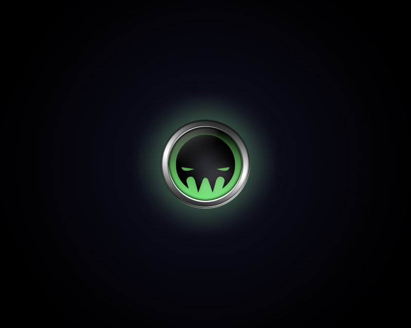 green glowing skull icon