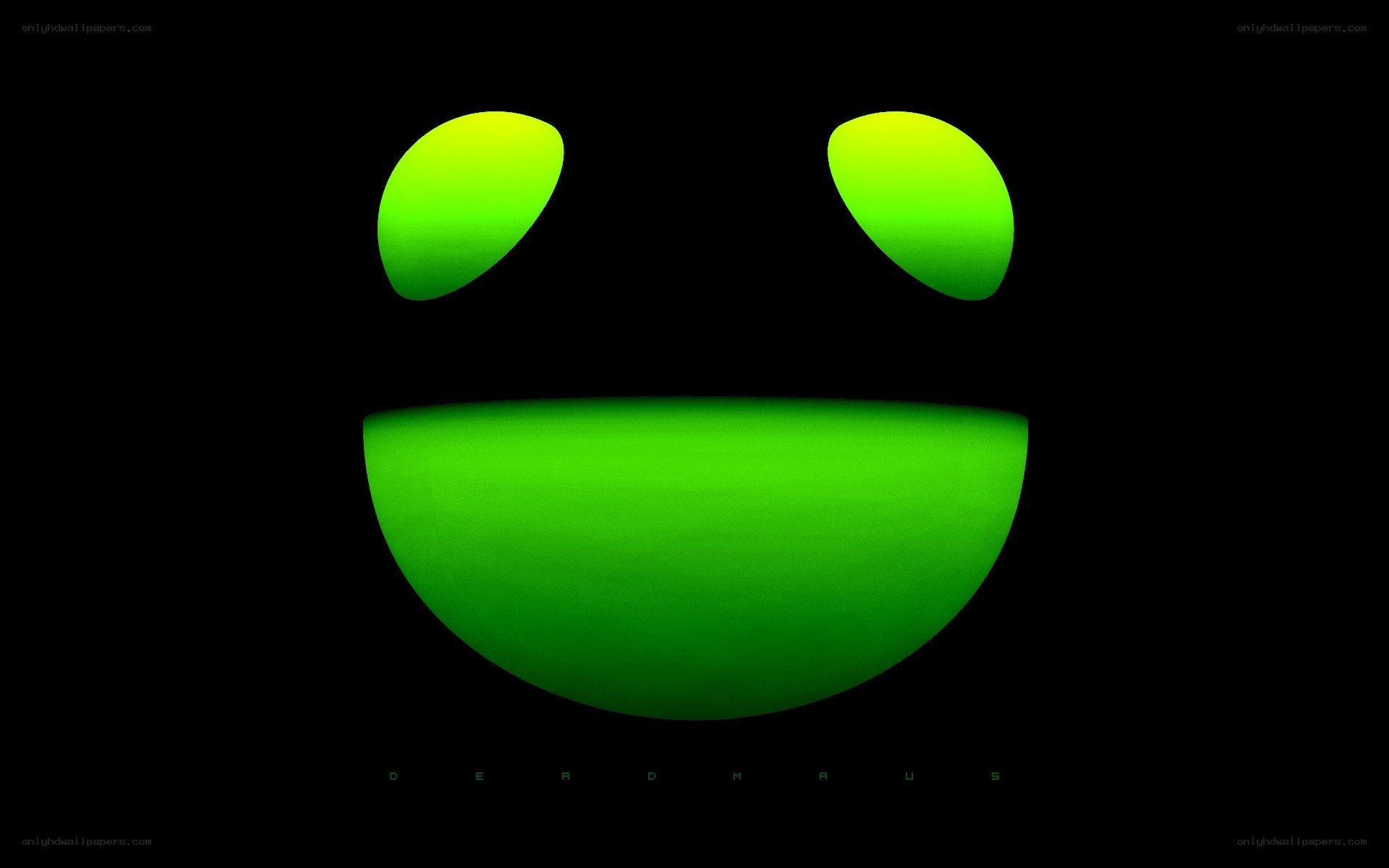 green glowing smiley face