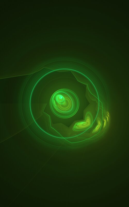 Green Glowing Spiral