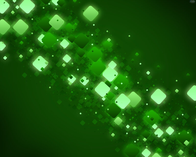 green glowing squares abstract