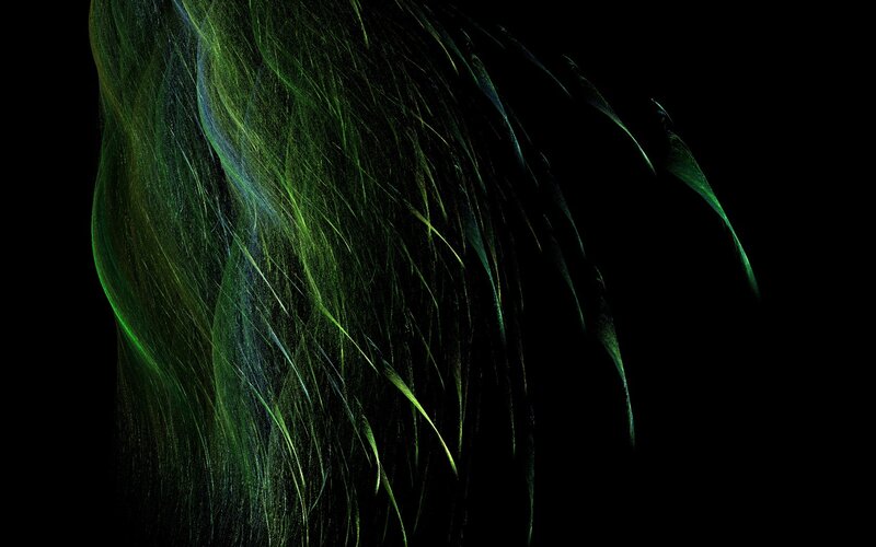 Green Glowing Strands