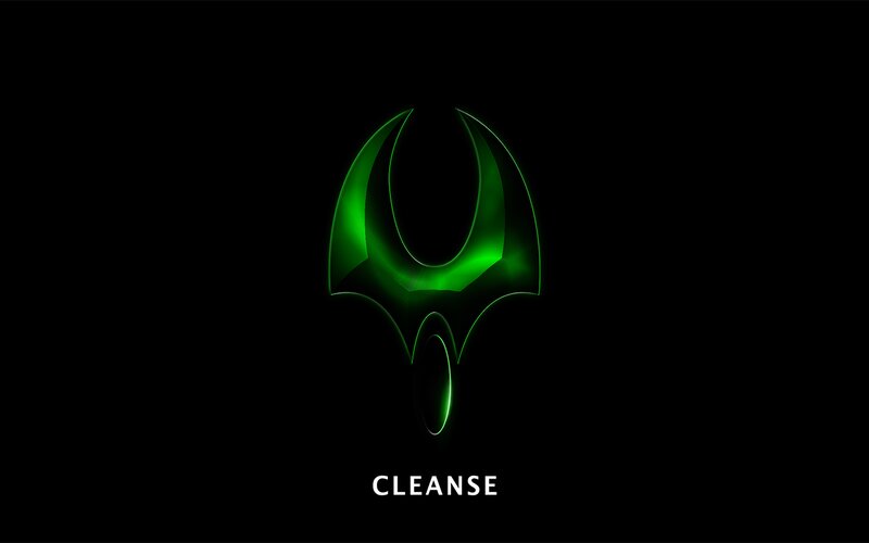 Green Glowing Symbol — Black, Dramatic