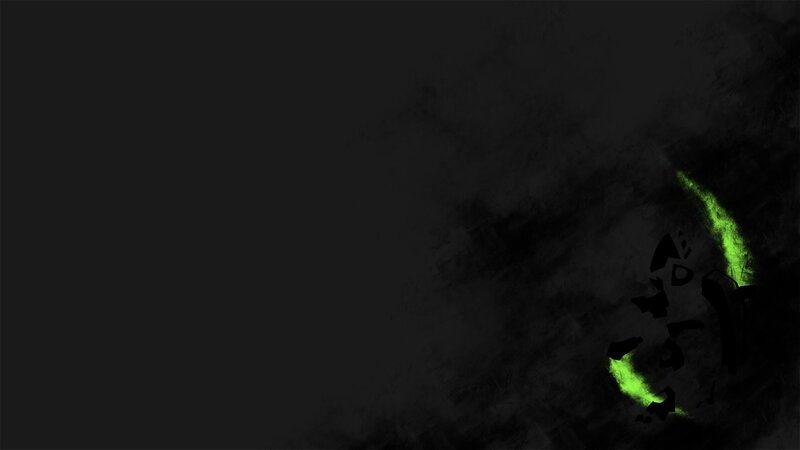 Green Glowing Symbol — Black