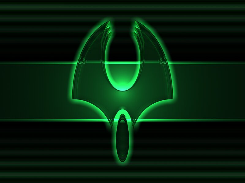 Green Glowing Symbol — Dark