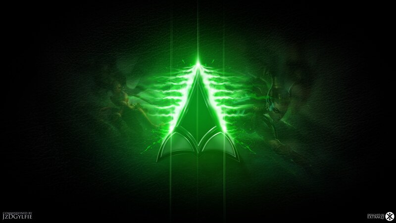 Green Glowing Symbol — Dramatic