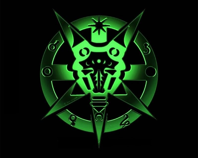 Green Glowing Symbol