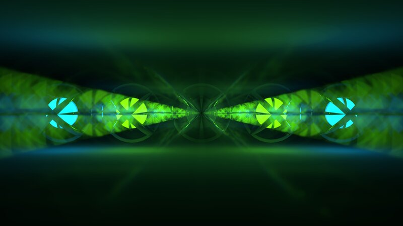 Green Glowing Symbols