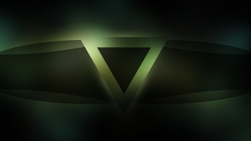Green Glowing Triangle