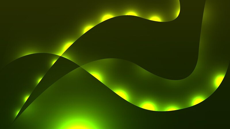 Green Glowing Waves
