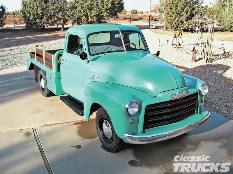 Green Gmc Pickup Truck — Teal