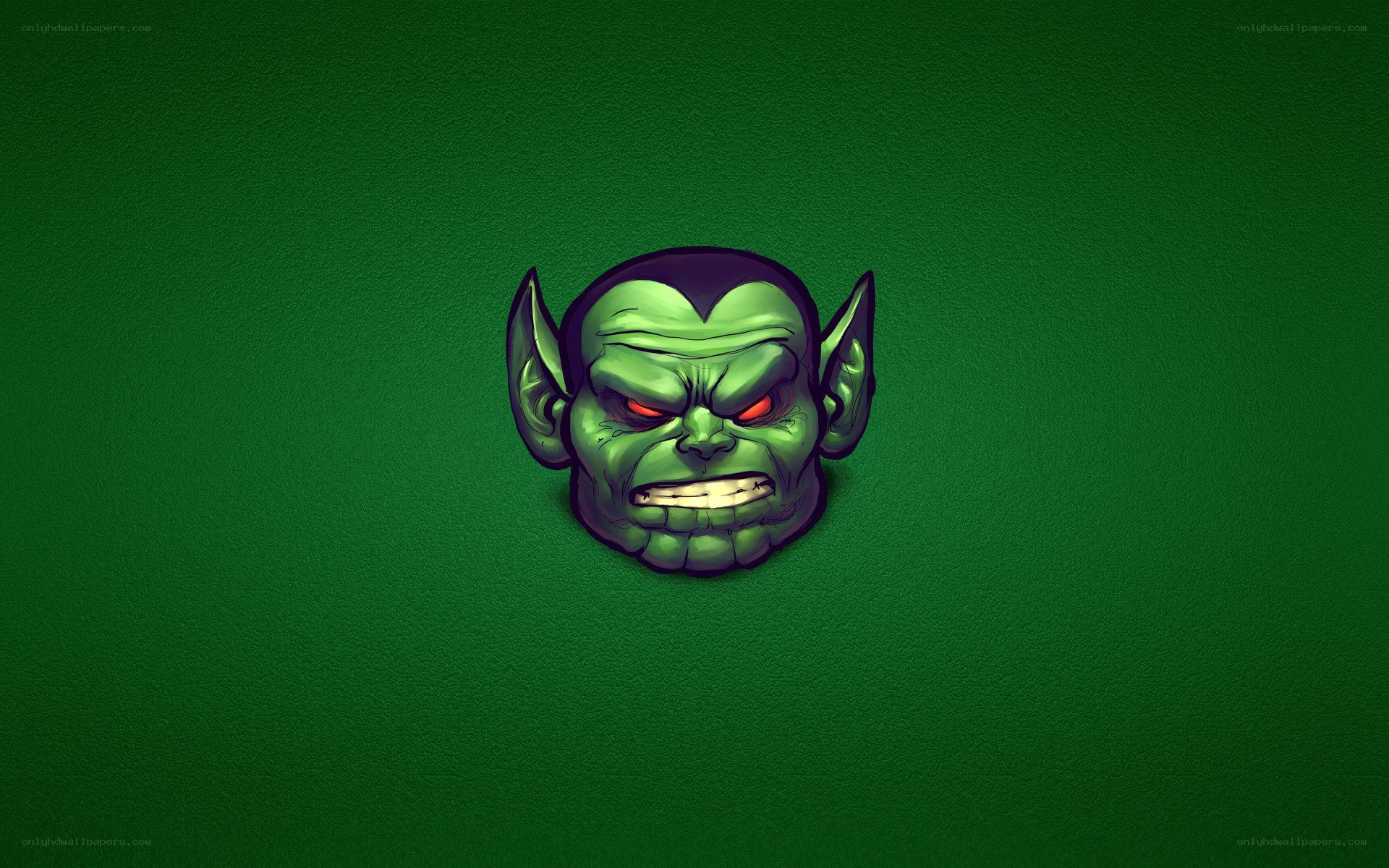 green goblin head illustration