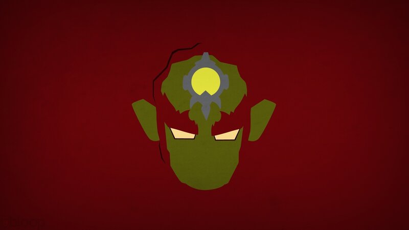 Green Goblin Head — Red