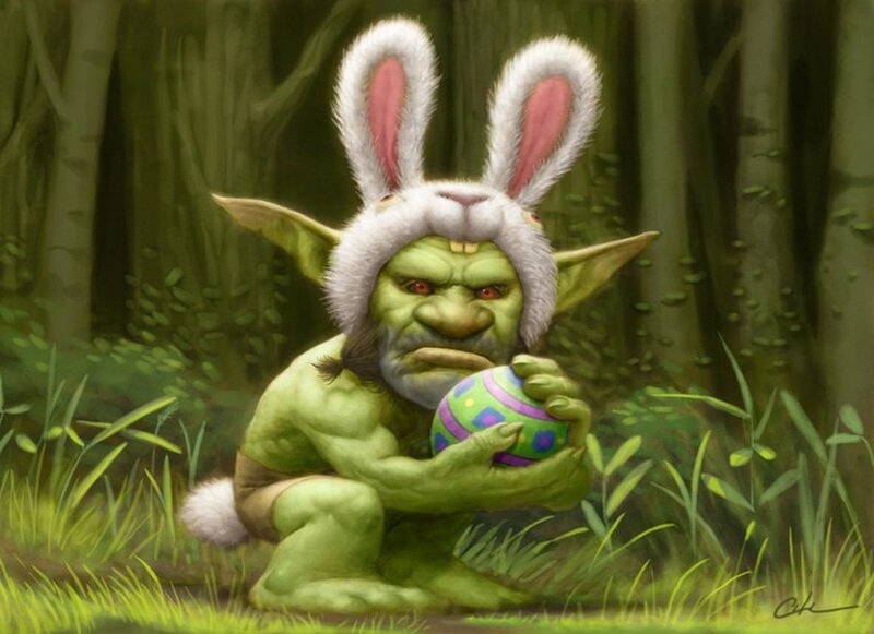 Green Goblin in Bunny Hat