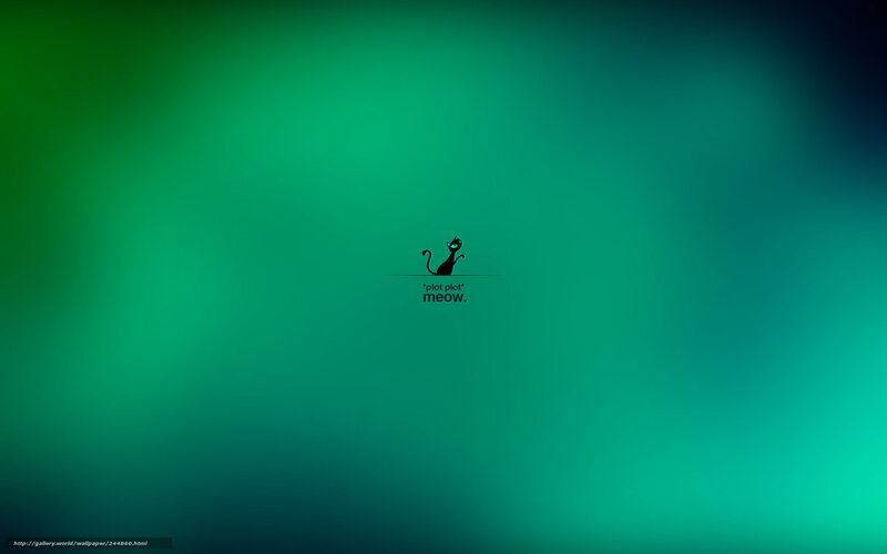 green gradient with cat logo