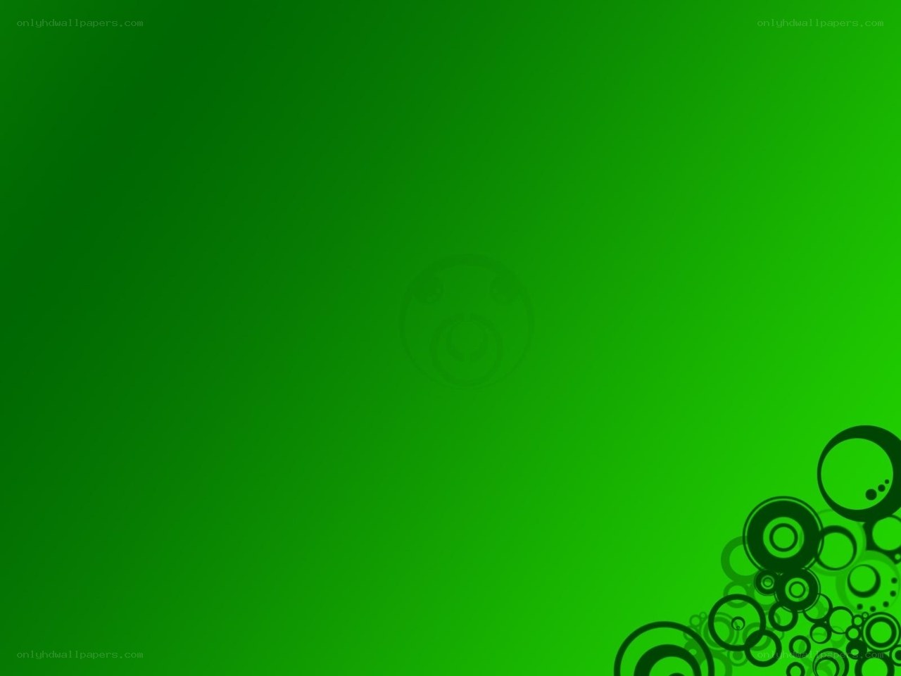green gradient with circles