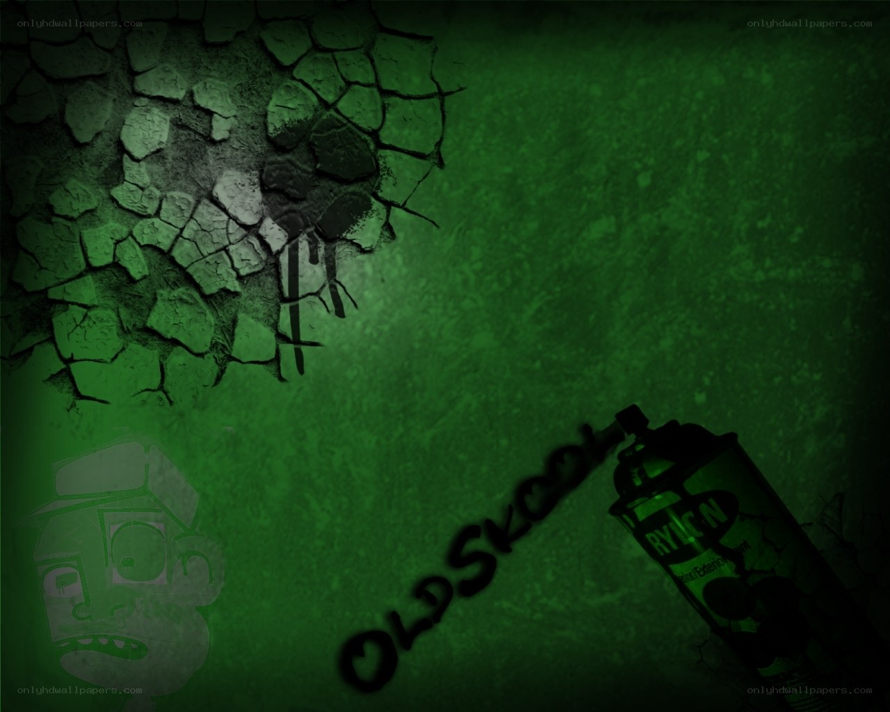 green graffiti art
