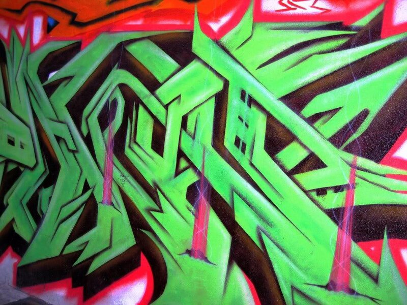 Green Graffiti Letters — Vibrant