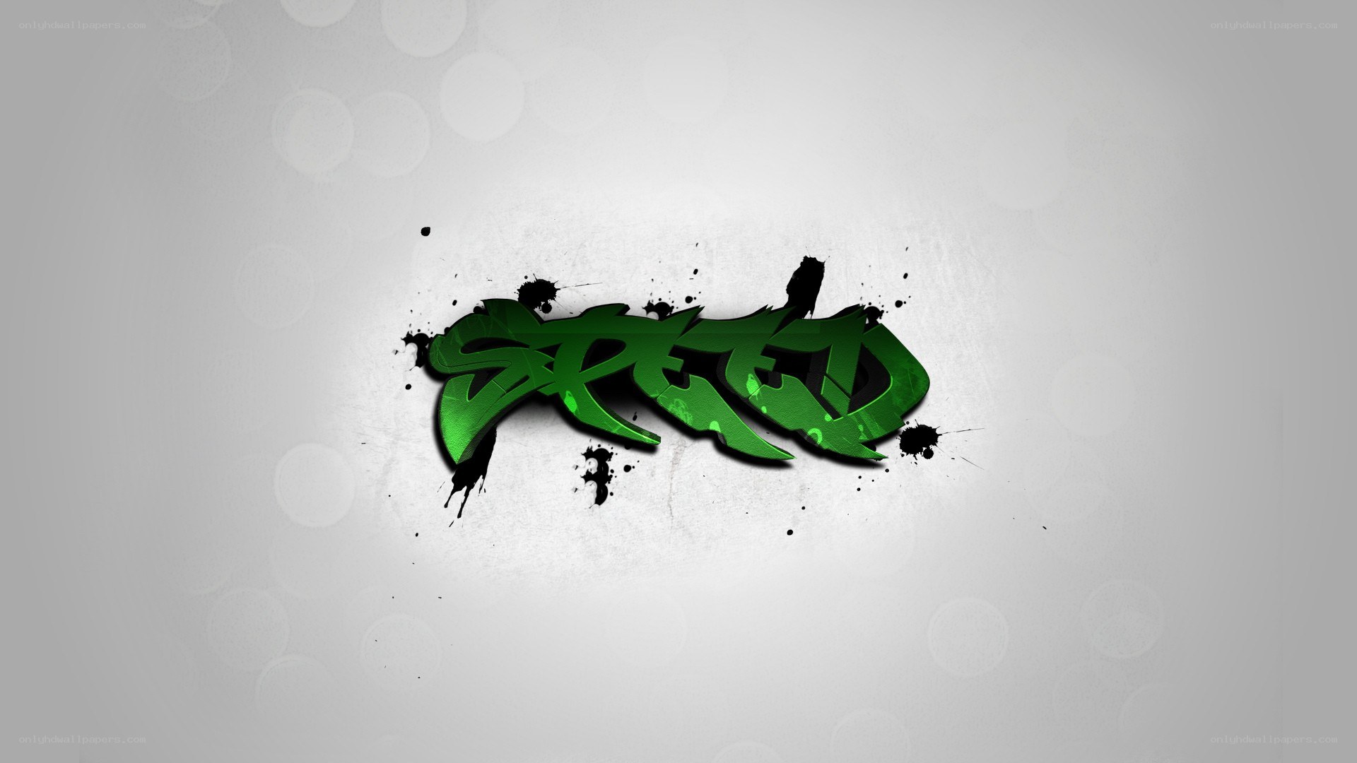 green graffiti text design
