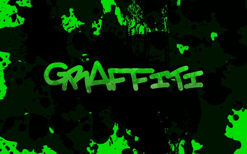 Green Graffiti Text