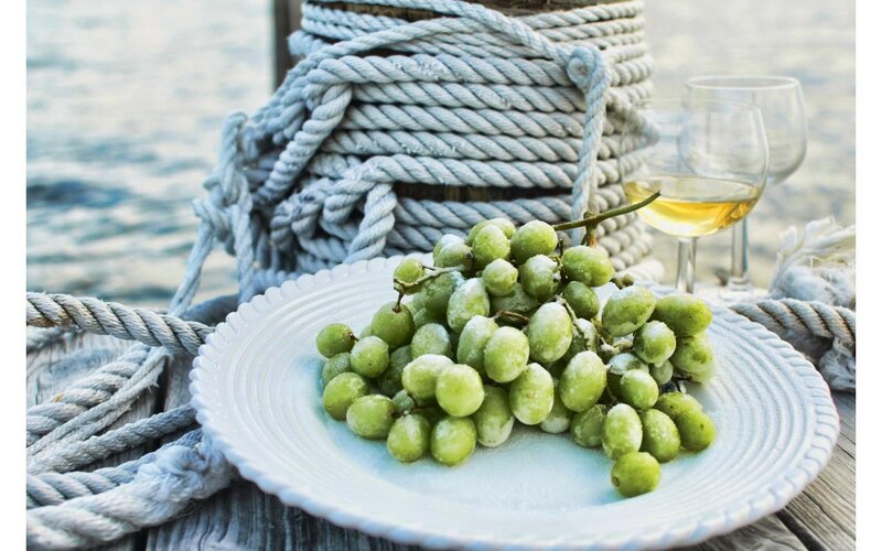 Green Grapes on Plate