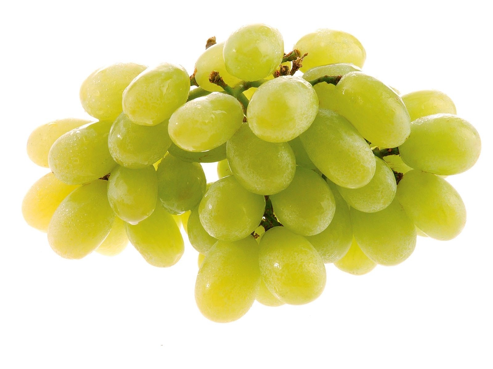 green grapes on white background