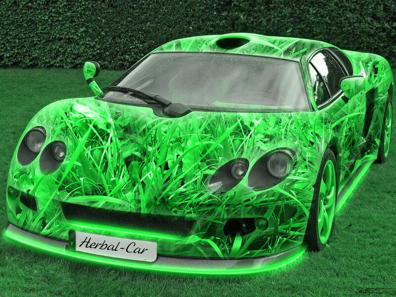 green grass car design