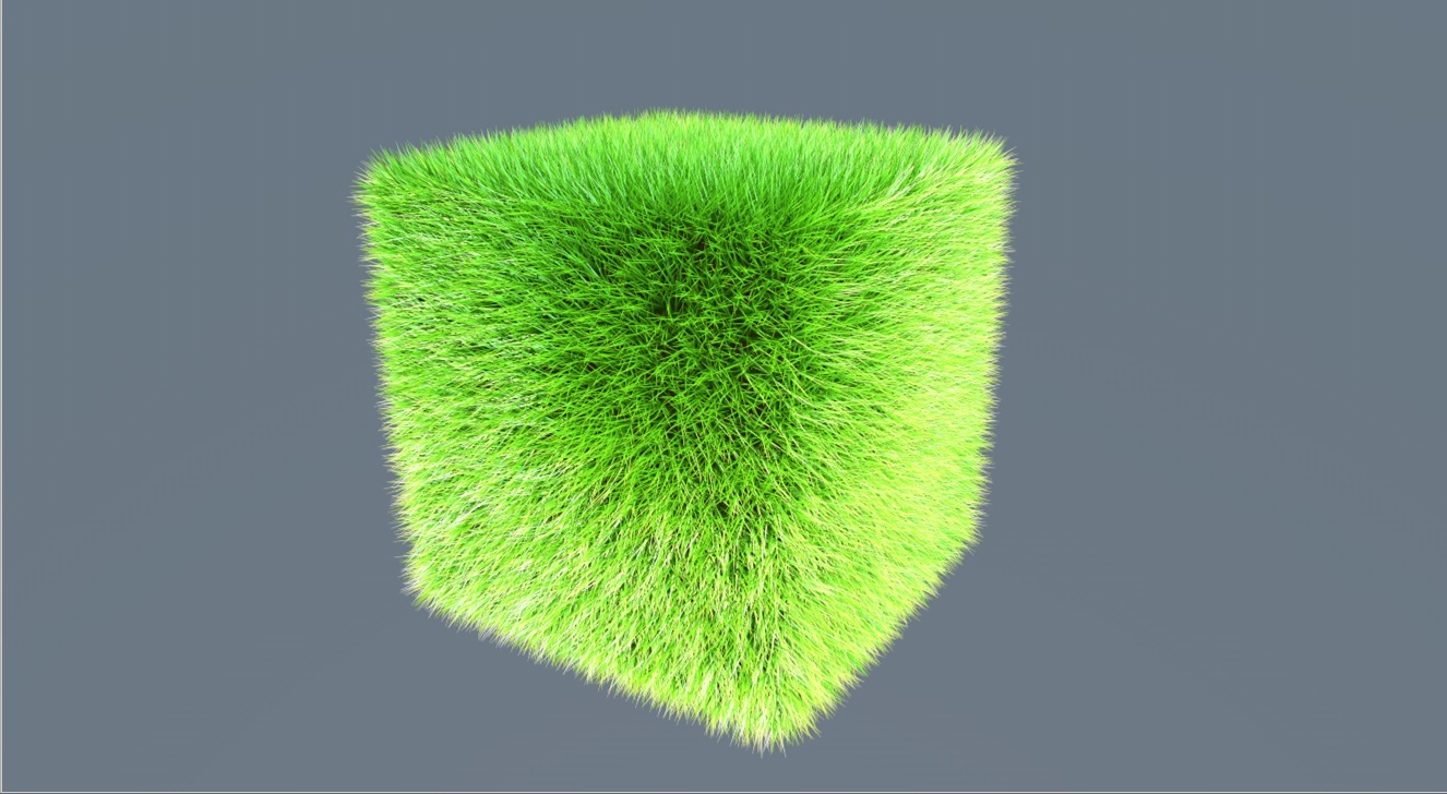 green grass cube
