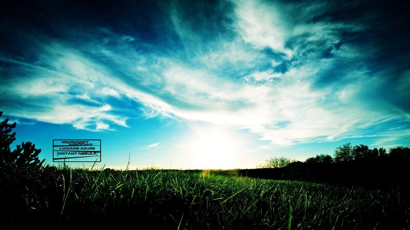 Green Grass Field — Blue, Dramatic
