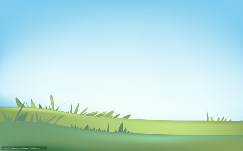 Green Grass Field — Blue, Serene, Morning