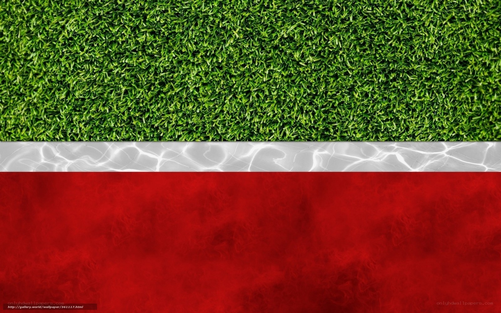 green grass red water wallpaper