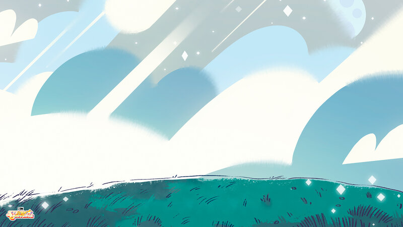 Green Grass under Sky — Teal