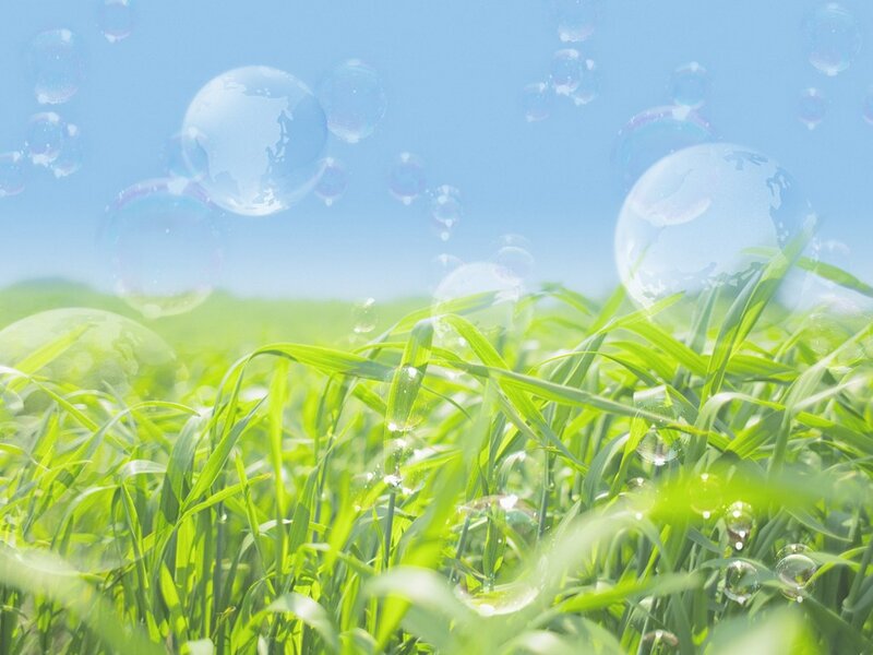 Green Grass with Bubbles
