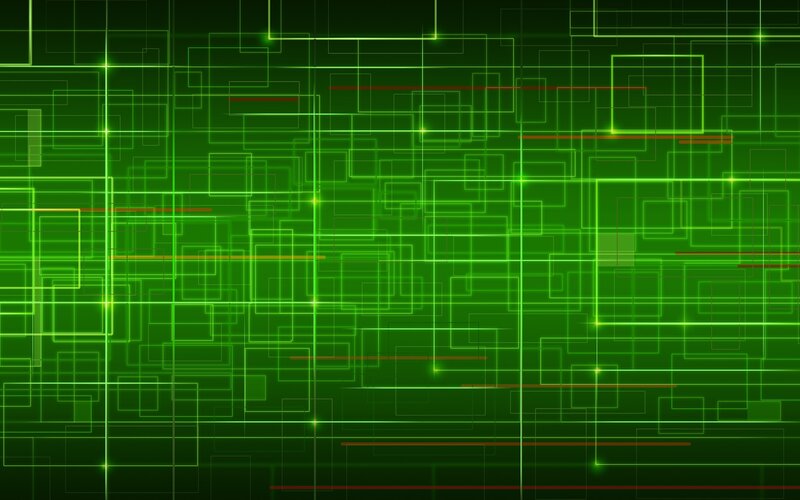 Green Grid Lines — Squares