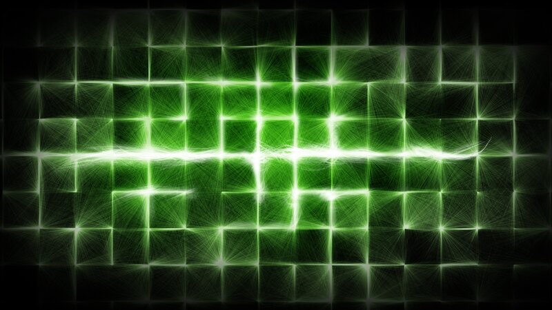 Green Grid Pattern — Energetic, Abstract