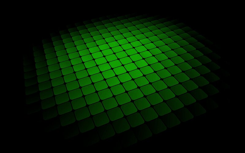 green grid pattern on dark background