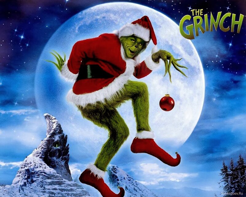 Green Grinch Character — Festive, Night