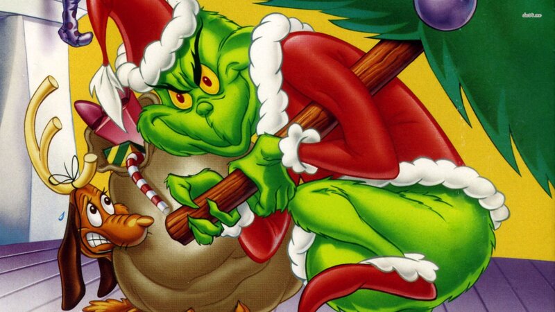 Green Grinch Character — Mischievous, Winter