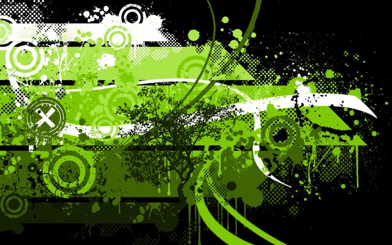 green grunge abstract design