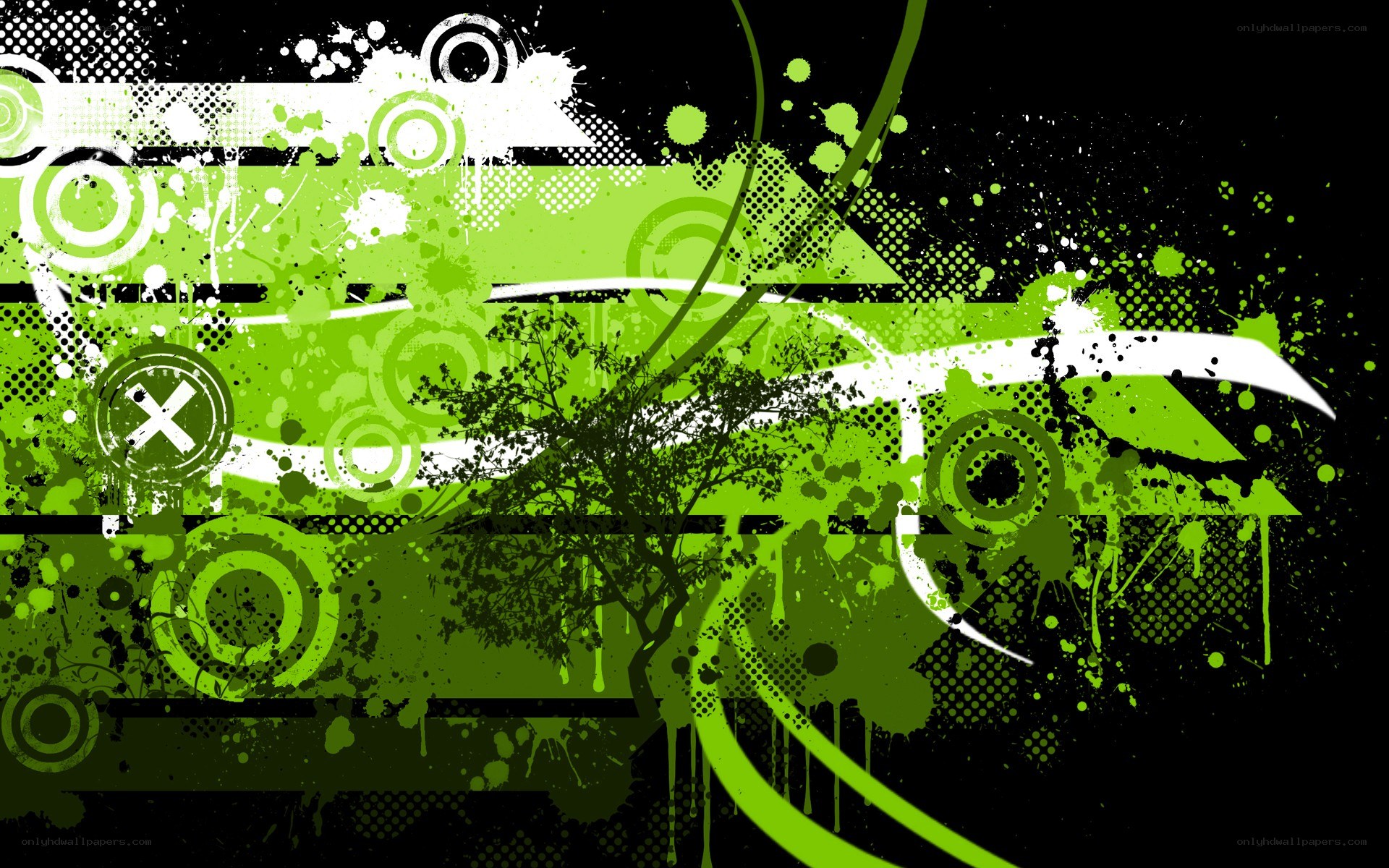 green grunge abstract design