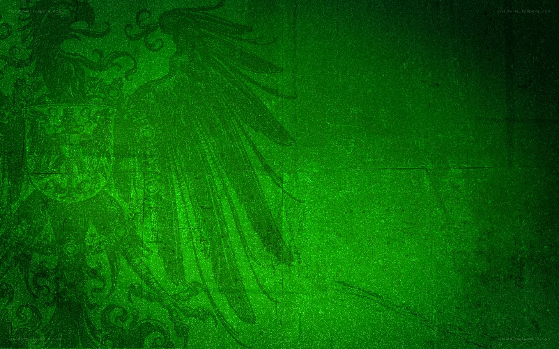 green grunge eagle emblem