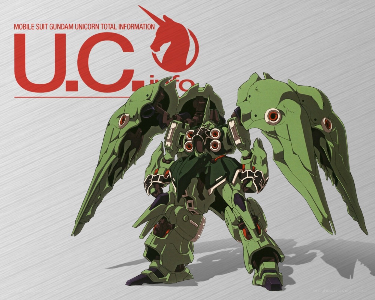 Green Gundam with wings
