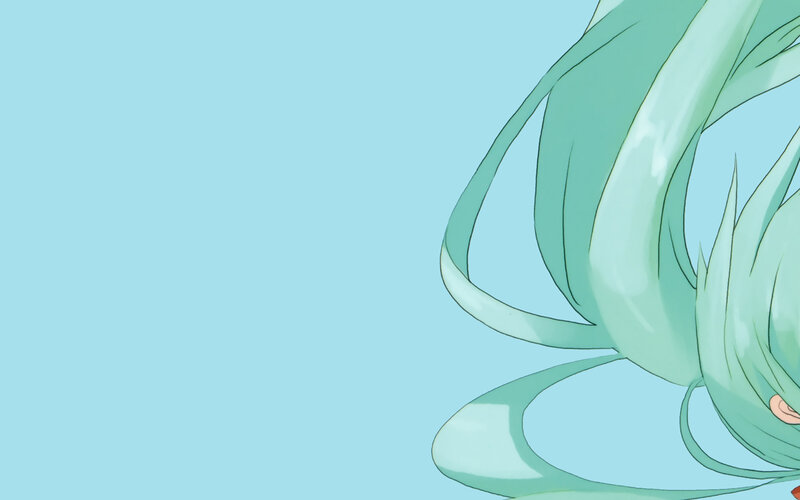 green hair character close-up