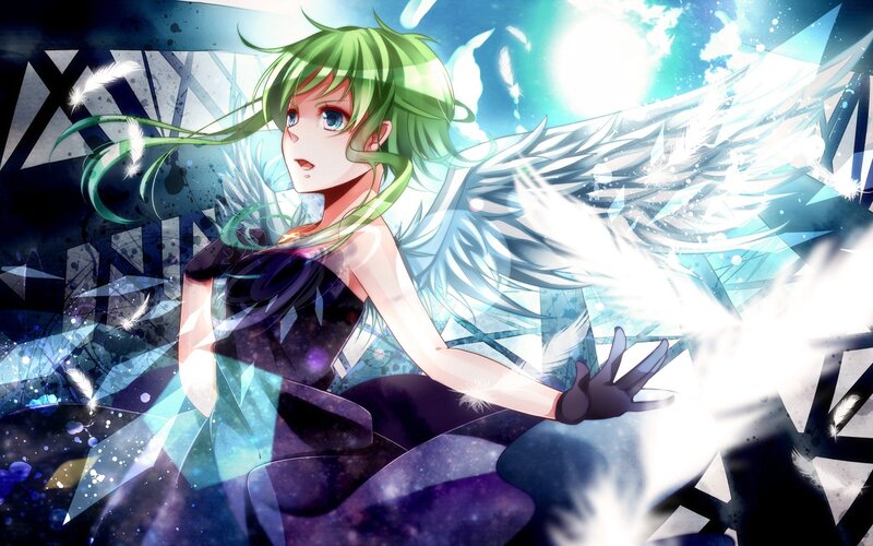 Green-haired Angel Girl — Green, Dramatic