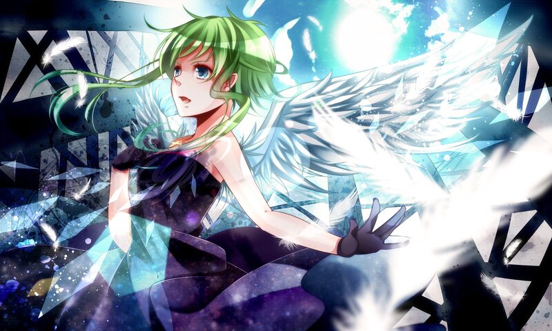 Green-haired Angel Woman — Green, Dramatic