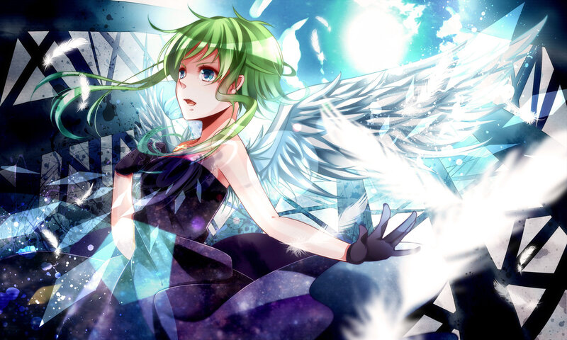 Green-haired Angel Woman