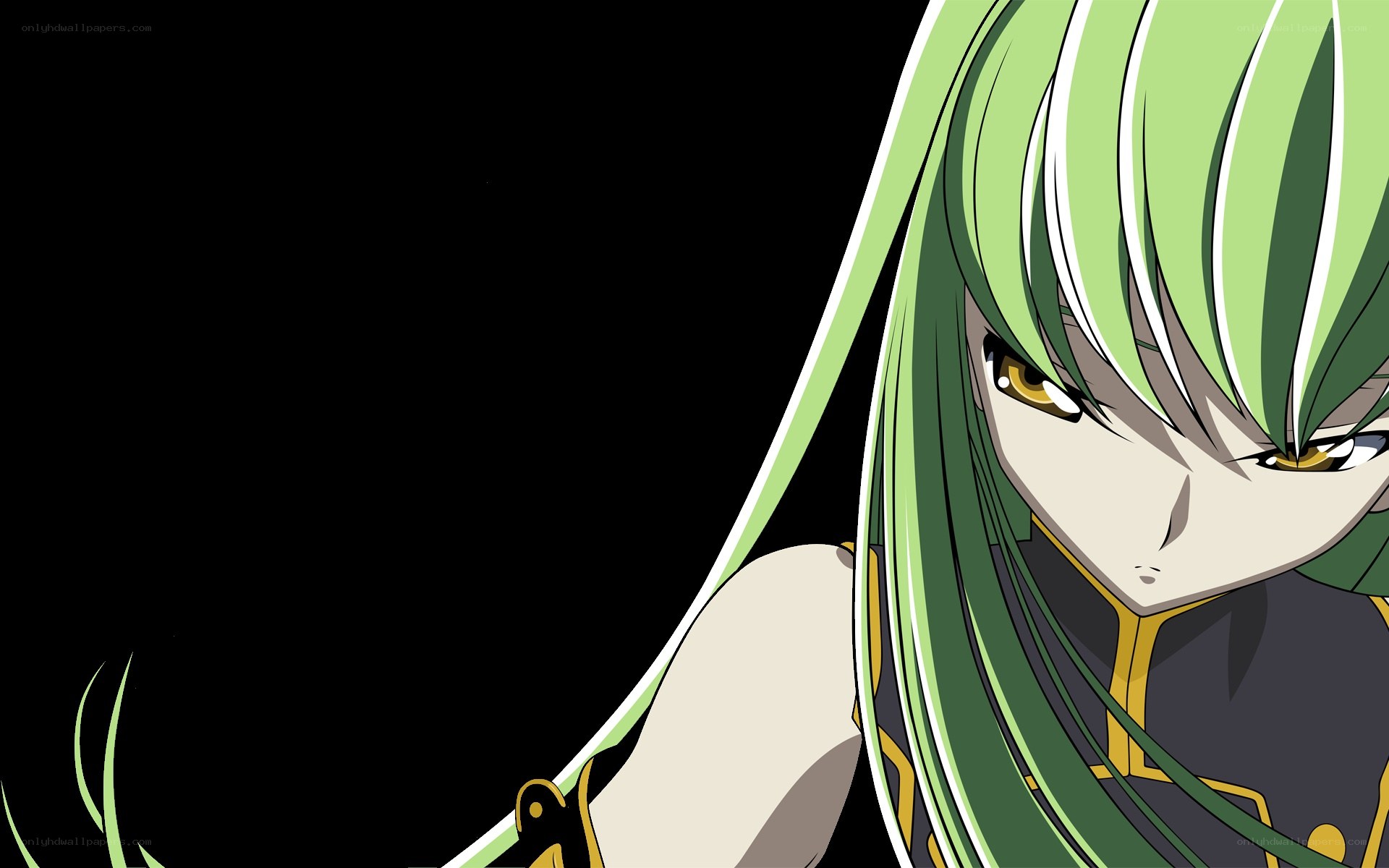 green-haired anime character