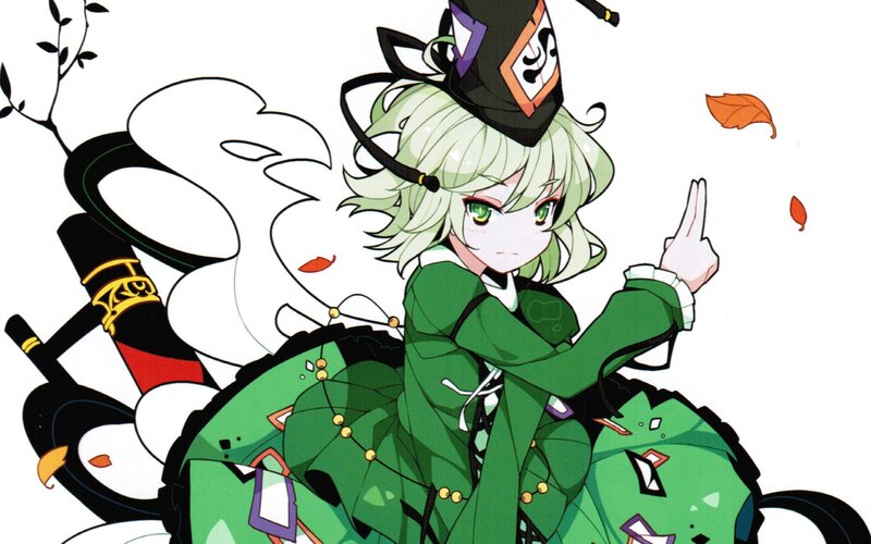 green-haired anime character