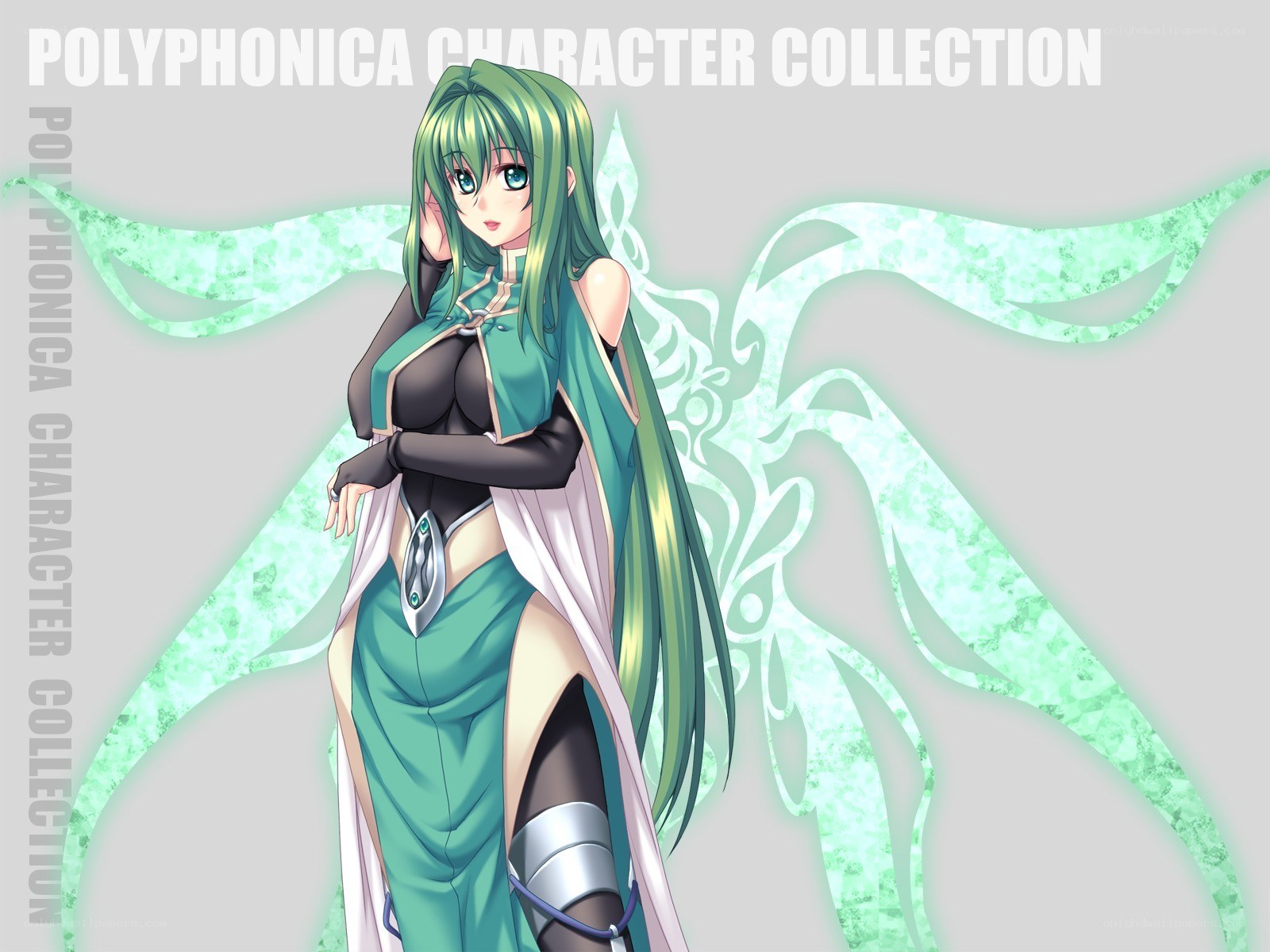 Green-haired anime character