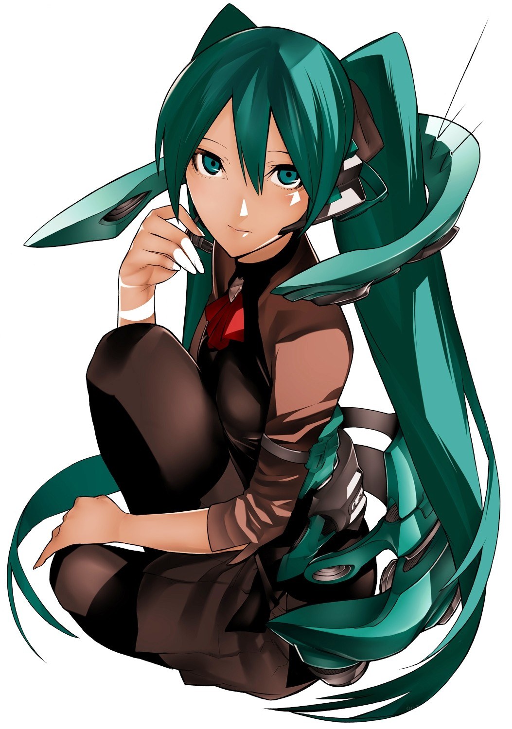 green-haired anime character